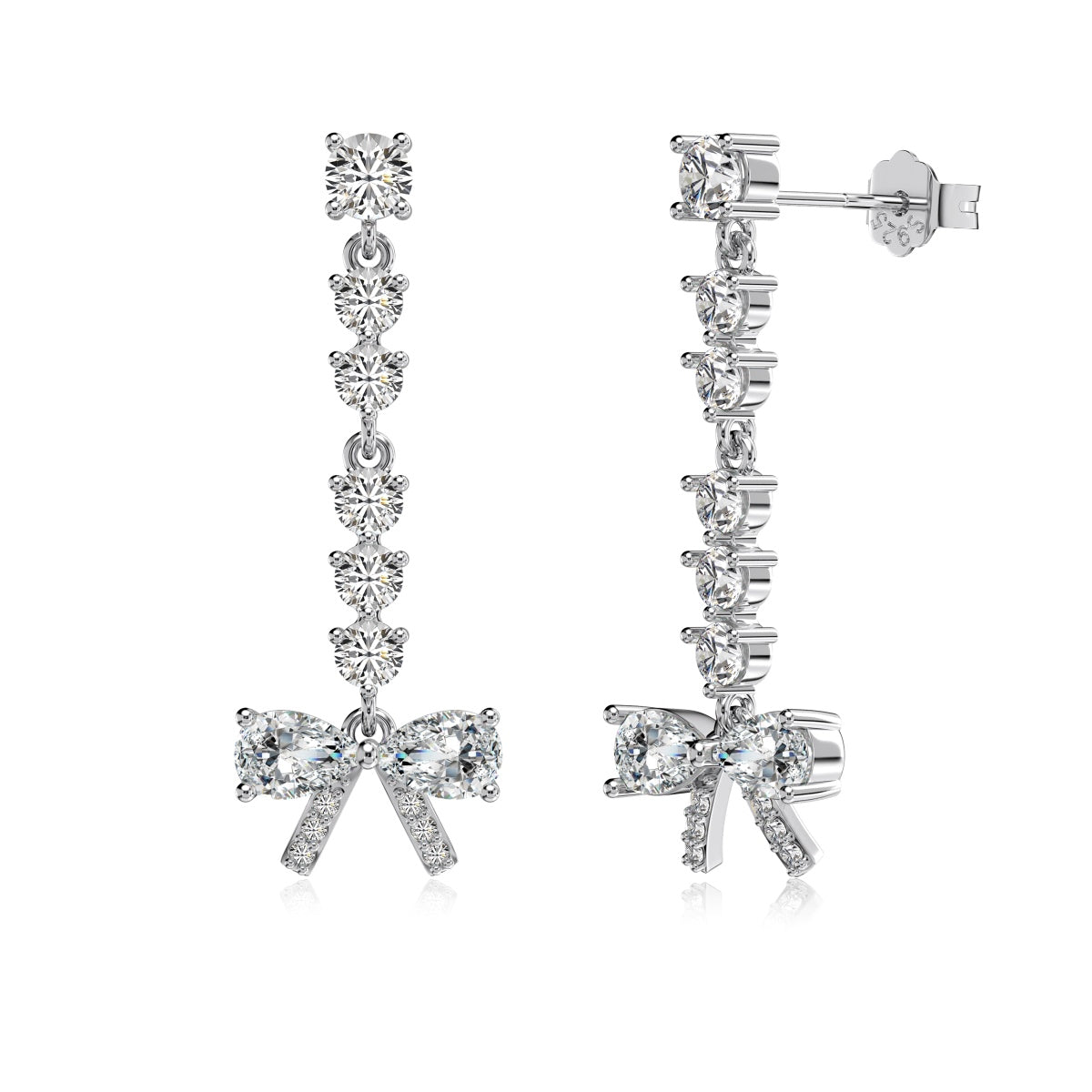 Oria- 925 Silver Dainty Zircon Drop Earrings