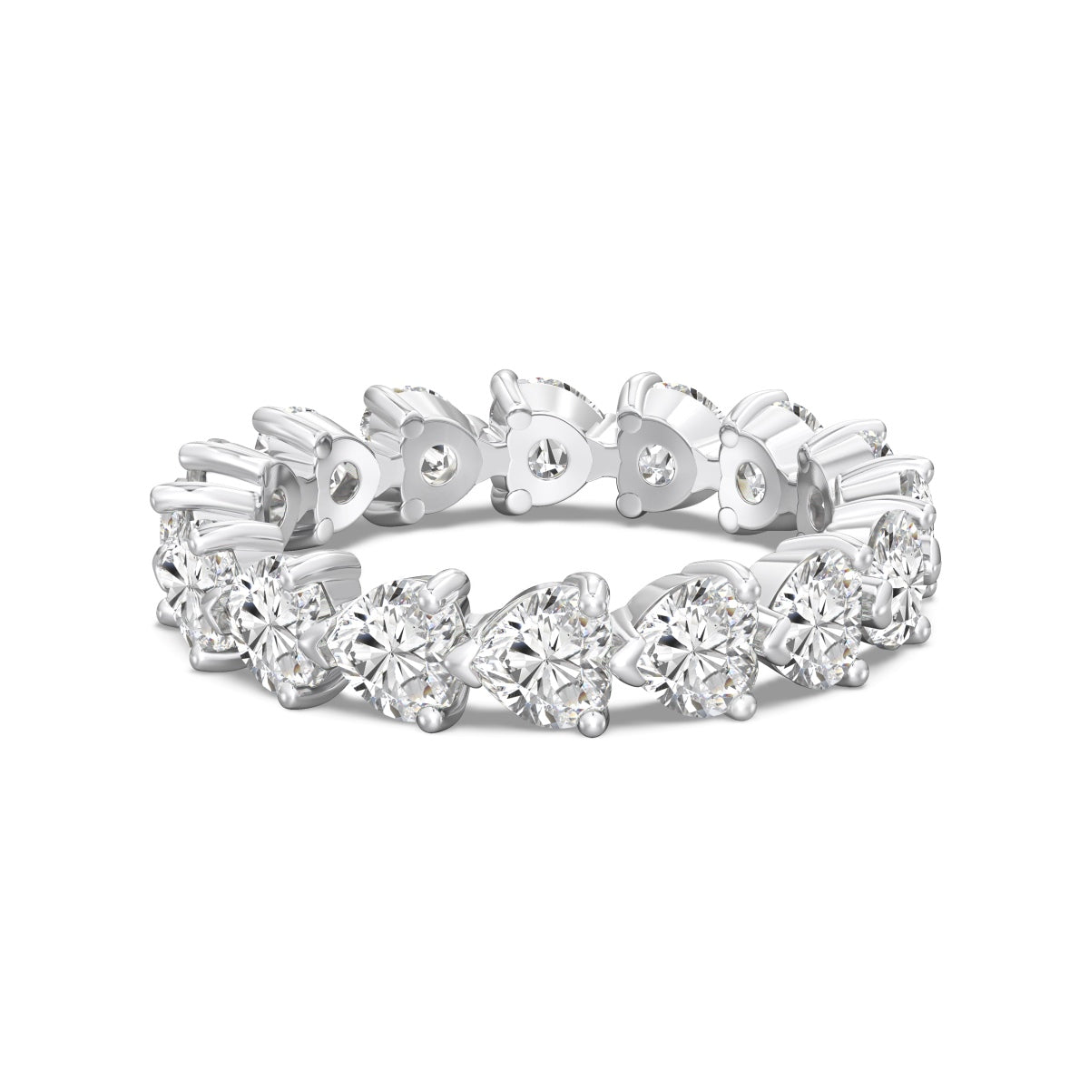 Diamond eternity ring on a white background