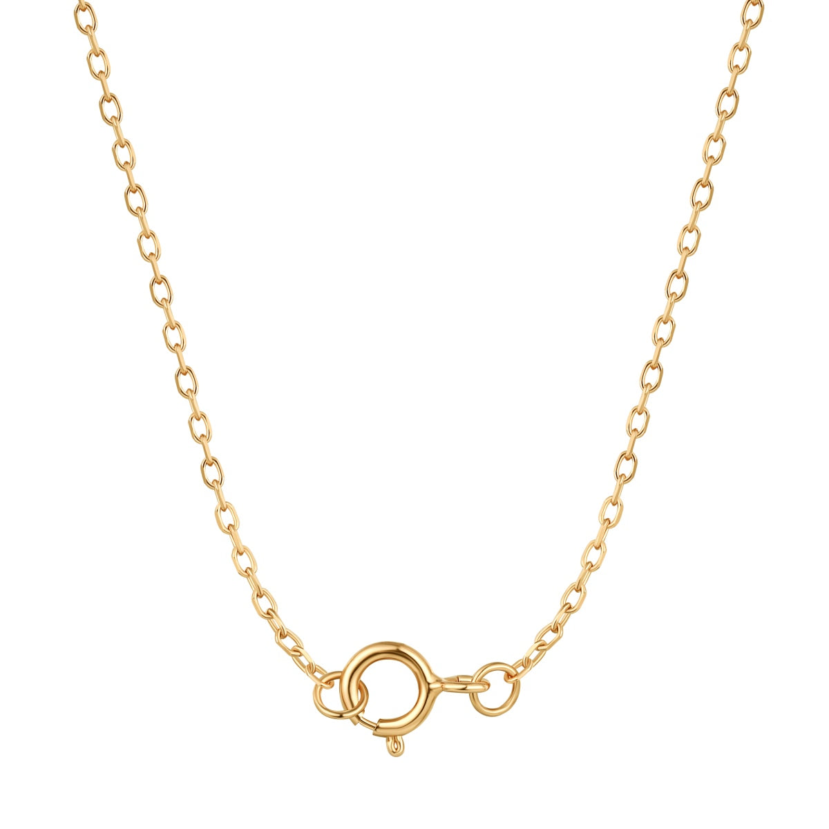 picture showing clasp of 18k gold heart pendant necklace with zircons